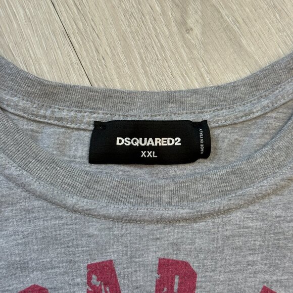Dsquared2 Fraternity Catens Educational Institute Men's Gray T-Shirt - XXL / 2XL - Picture 5 of 6